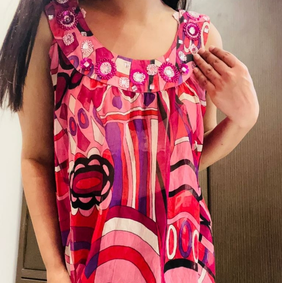 Printed semi sheer top - Picture 7 of 7